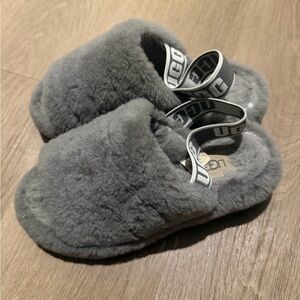 UGG Charcoal Plush Slippers
